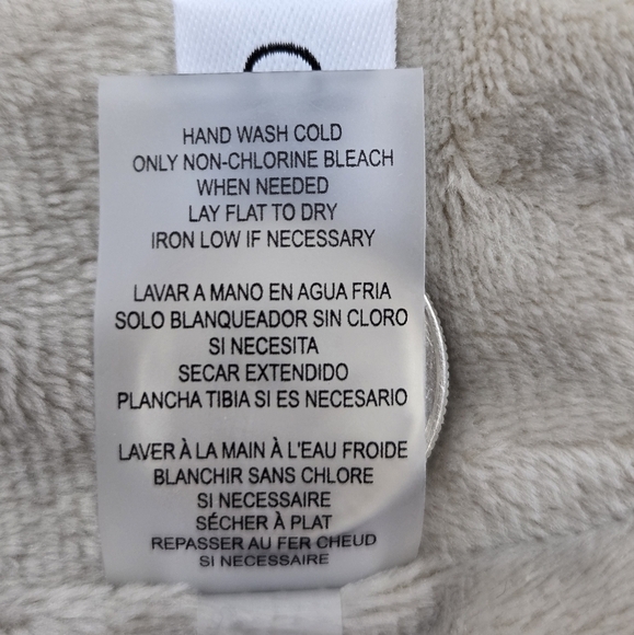 CALVIN KLEIN TAN & CREAM FLEECE LINED BEANIE HAT ACCESSORY FOLDED BRIM WOMEN OS - Picture 11 of 12